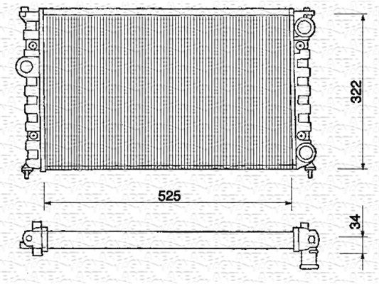 MAGNETI MARELLI Radiators, Motora dzesēšanas sistēma 350213234000